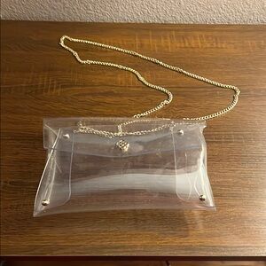 Clear PVC Clutch with Chain Strap